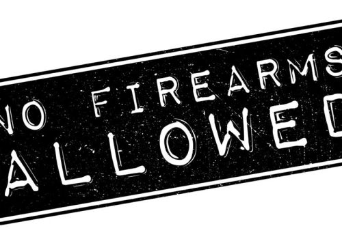 No Firearms Allowed sign