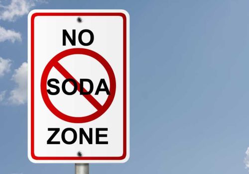 sign that reads no soda zone