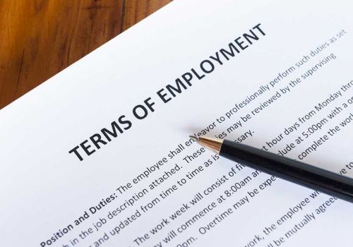 terms of employment papers