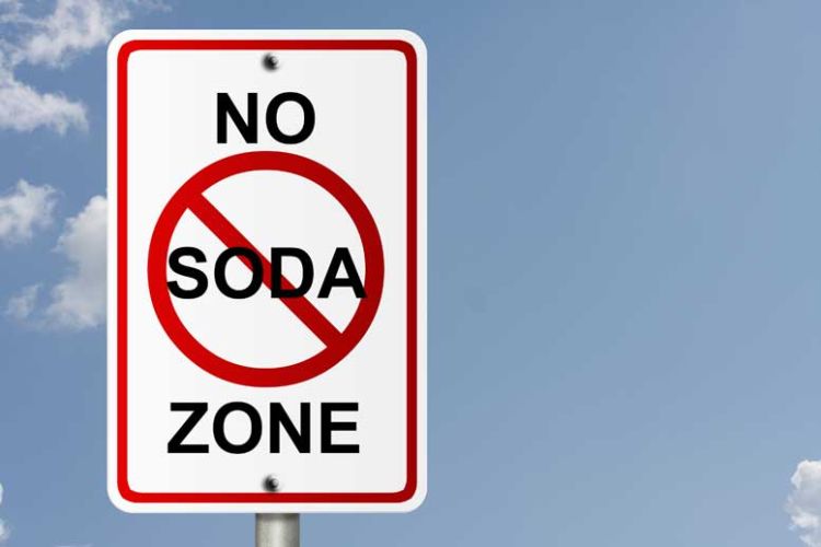 sign that reads no soda zone